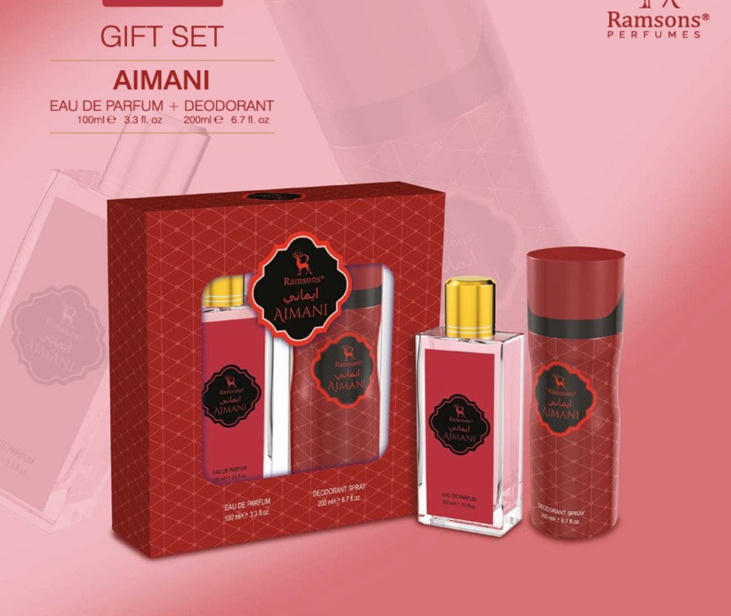 Ramsons Aimani Gift Set – Eau De Parfum + Deodorant (100ml + 200ml)