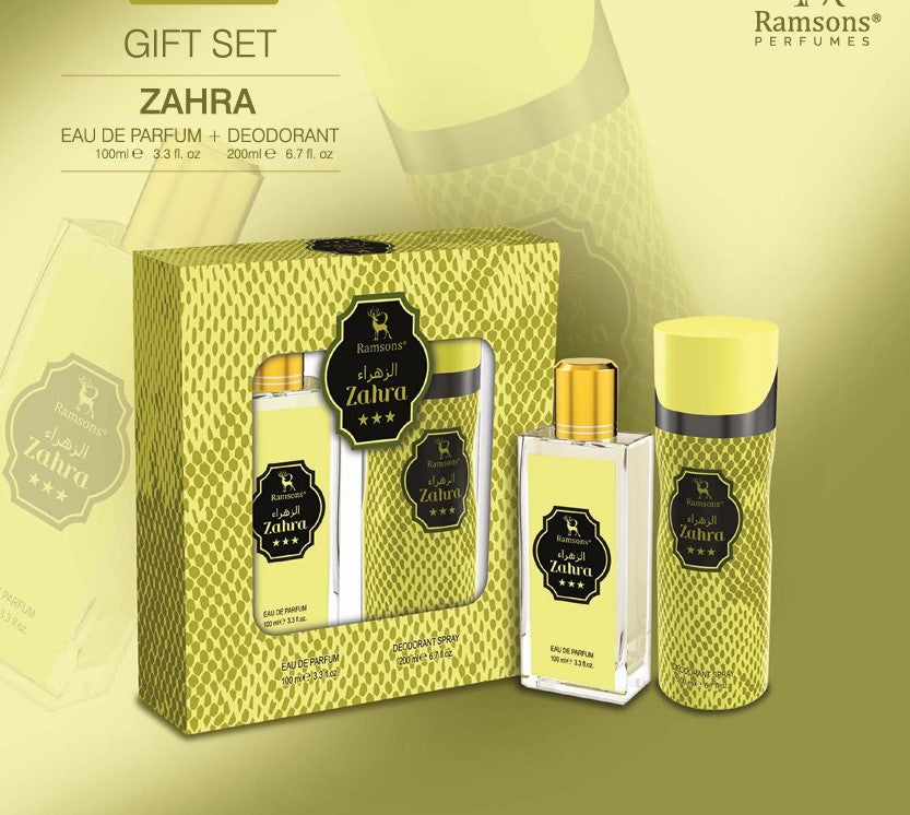 Ramsons Zahra Gift Set – Eau De Parfum + Deodorant (100ml + 200ml)