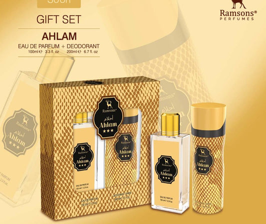 Ramsons Ahlam Gift Set – Eau De Parfum + Deodorant (100ml + 200ml)